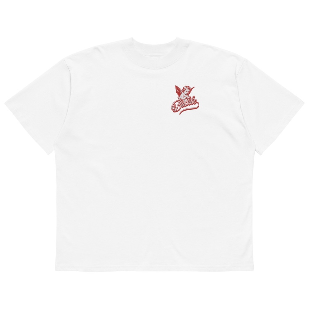 White “Baddie” Angel Graphic T-Shirt